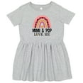thumbnail image 3 of Inktastic Mimi and Pop Love Me Girls Granddaughter Rainbow Girls Toddler Dress, 3 of 5