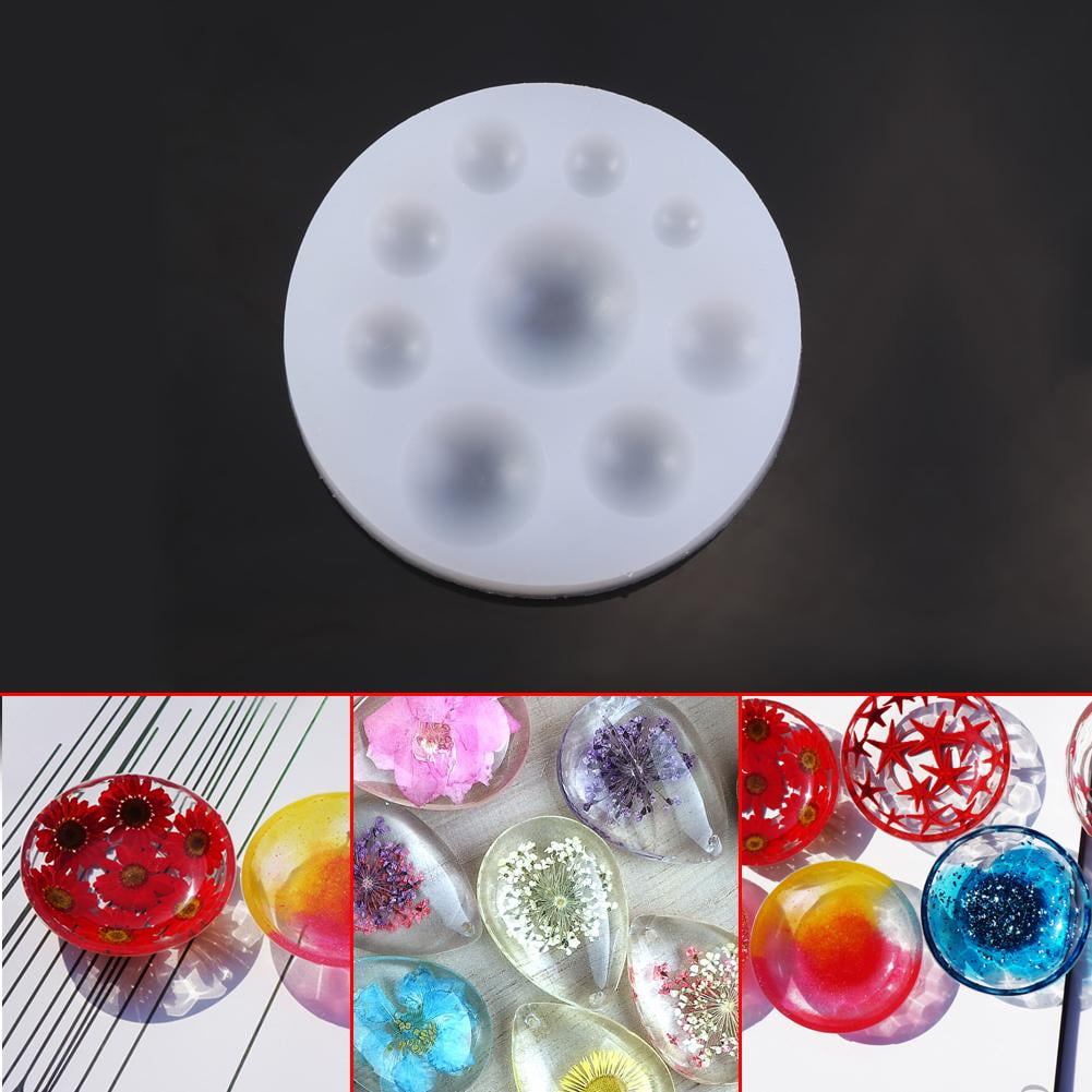 YLSHRF Round DIY Silicone Bead Pendant Mold Jewelry Making Resin