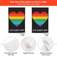thumbnail image 4 of Love Always Wins Rainbow Heart Linen Garden Flag Respect Support LGBT Outdoor Yard Flag 12"x18", 4 of 6