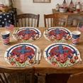 thumbnail image 2 of Yhmxh 4th of July Round Placemats Set of 4, American Flag Stars and Stripes Round Table Mats Set, 14 Inch Patriotic Memorial Day Round Place Mats for Independence Day Party Decoration, Dinner, 2 of 6