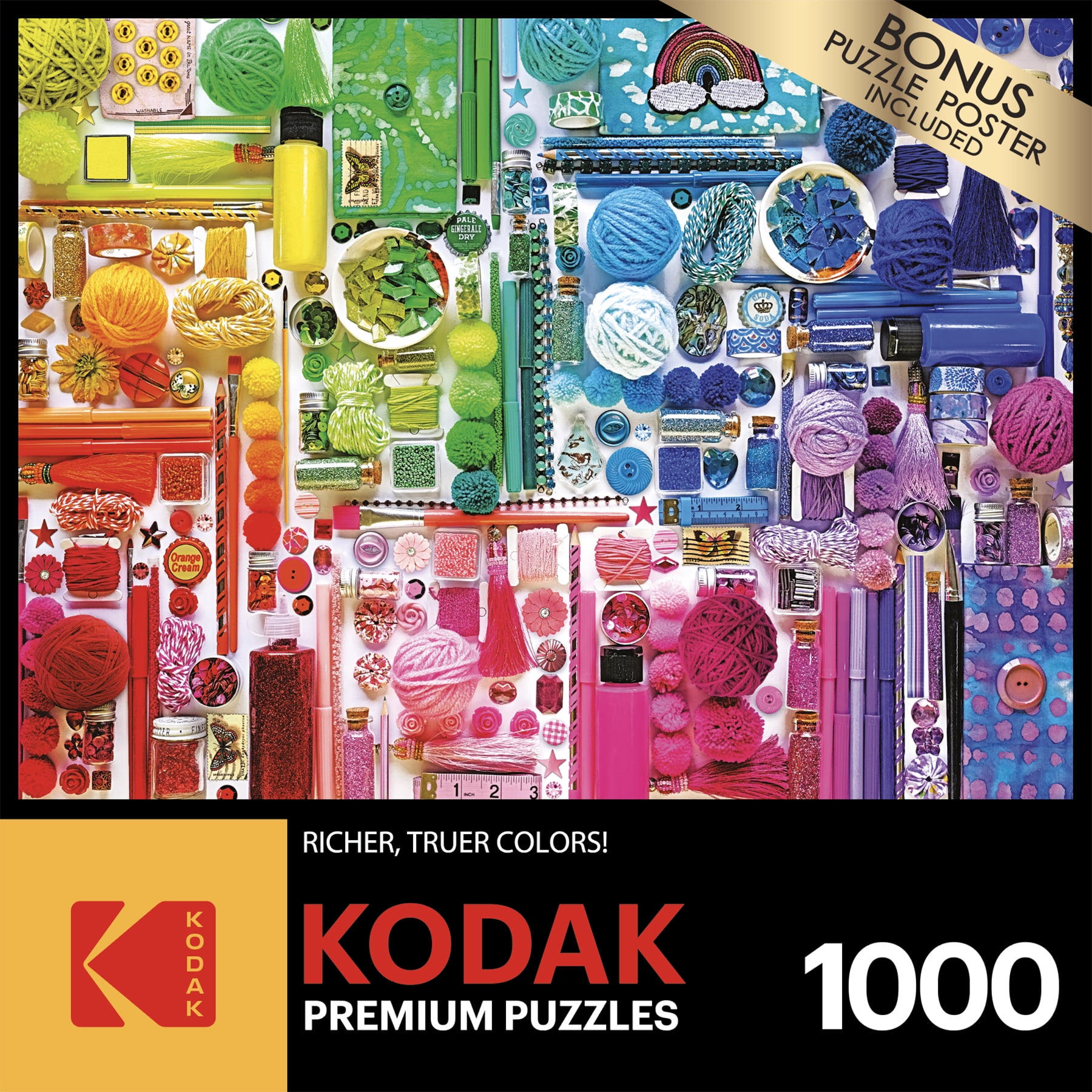 CRA-Z-ART Kodak Premium Puzzle 1000 Pezzi – Varietà Di Gelati Colorati, Sfida Creativa Per Adulti E Bambini