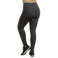 thumbnail image 4 of 2 Pack Women's Premium Cotton Leggings Plus Size S-3XL Full Length With High Wide Waistband High Waist Curvy Plus Leggings Ankle No See-Through Workout Yoga Pants Tummy Control Activewear Womenswear, 4 of 5