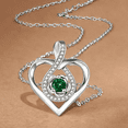 thumbnail image 6 of 925 Sterling Silver May Birthstone Necklace for Women, Rose Flower Heart Pendant Jewelry, Birthday Gifts for Mom/Wife/Girlfriend, 6 of 6