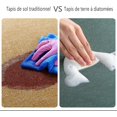 thumbnail image 4 of Alfombrilla de baño antideslizante, superabsorbente, de diatomita, de microfibra, suave, de secado rápido (60 x 90 cm, verde oscuro), 4 of 5