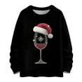 thumbnail image 2 of Women's Casual Long Sleeve Woolen Christmas Sweatshirt Fall Vacation Long Sleeve Pullover for Fall and Winter, Festive and Comfortable, Ideal as Christmas Sweaters for Women ,Pink,M, 2 of 4