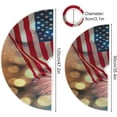 thumbnail image 3 of FMSHPON Independence Day Beautiful American FlagFireworks Xmas Christmas Tree Skirt Stand Mat for Holiday Party Decoration Indoor Outdoor 36 inches, 3 of 6