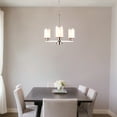 thumbnail image 3 of Design House 567206 Oslo Traditional 3-Light Indoor Dimmable Chandelier with Double Glass Shades for Entryway Foyer Dining Room, Satin Nickel, 3 of 11