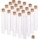 thumbnail image 1 of Paquete de 15 tubos de vidrio transparentes de 40 ml con tapones de corcho para manualidades y otros proyectos pequeños., 1 of 7