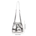 thumbnail image 5 of Bolso tipo cubo para mujer, bandolera de piel sintética sólida, bolso de compras multiusos a la moda, 5 of 5