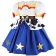 thumbnail image 4 of Cosplay Costume Cowgirl Star Pattern Dress with Peplum Detail for Halloween Role Play Carnival Festive Celebration, 4 of 5
