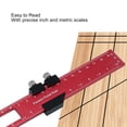 thumbnail image 4 of Woodworking Ruler, Aluminum Alloy Scribing Ruler 160mm Hard Wearing Lightweight With Slide Stop For Mechanical Processing, 4 of 8