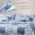 thumbnail image 7 of Kasentex Vintage Blue Patchwork Floral Quilt Set - All Season Bedding, 7 of 7