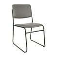 thumbnail image 2 of Flash Furniture 500 lb. Capacity High Density Gray Vinyl Stacking Chair with Sled Base, 2 of 12