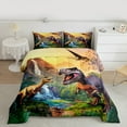 thumbnail image 2 of Manfei Safari Dinosaur King Size Comforter Sets,Natural Landscape Waterfall Bedding Comforter Set,Jungle Wildlife Bedding Set For Teens,Microfiber Bedroom Decor Reversible,3-Piece, 2 of 8