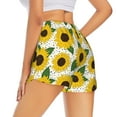 thumbnail image 3 of Goofa Sunflowers Printed Women 2 in 1 Running Shorts,Quick Dry Athletic Workout Shorts,High Waisted Athletic Shorts with Liner Pockets-, 3 of 9