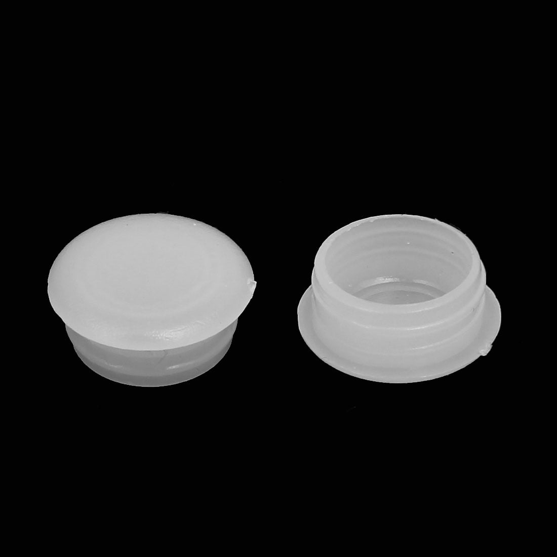 15mm Dia Plastic Thread Design Screw Cap Covers Hole Lids White 20pcs