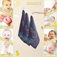 thumbnail image 2 of 5 PCS Blue Music Wings Baby Muslin Washcloths, Abstract Soft Absorbent Face Towel Burp Cloths Cotton Bath Wipes Infant Wash Cloth for Newborn Boys Girls, 2 of 6