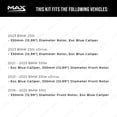 thumbnail image 2 of Max Advanced Brakes - Brake Kit for 2019 2020 2021 BMW 330i 330e 430i w/12.99" Dia Fr Rotor Ex Blue Caliper Front and Rear Replacement Geomet Coated Disc Brake Rotors and Ceramic Brake Pads, 2 of 9