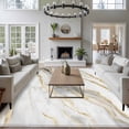 thumbnail image 4 of 5x7 Washable Area Rug, Marble Texture Non-Slip Large Rectangle Rug for Living Room Bedroom, White Grey Gold Crack Modern Indoor Floor Mat for Home Decor, 4 of 9