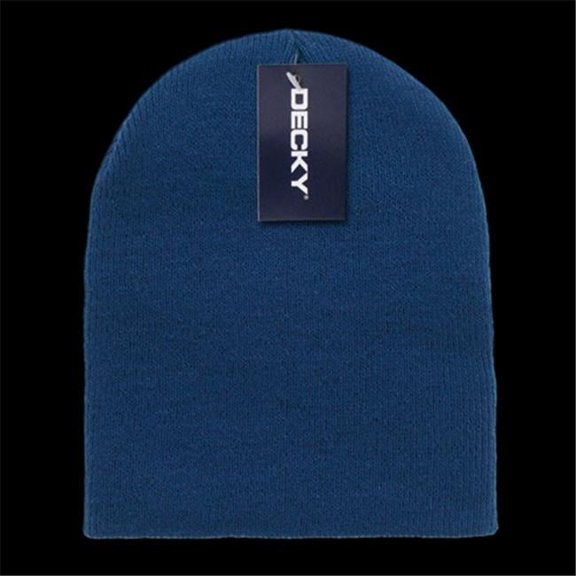 Decky Acrylic Short Knit Caps - Light Navy