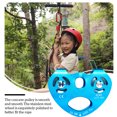 thumbnail image 3 of Zip Line Trolley Double Pulleys Hanging Device Caving Accessory with Compact Caving Tool Rope Fixator 25KN Tandem Wheels Climbing Pulley for Outdoor Use Blue, 3 of 8