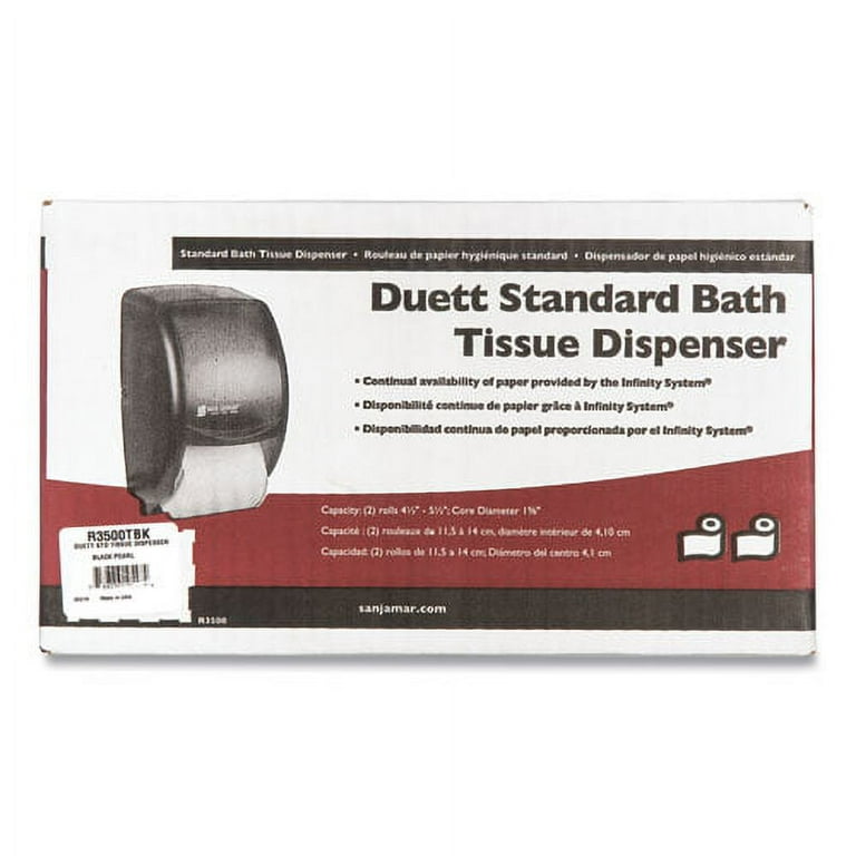 Duett Standard Bath Tissue Dispenser, 2 Roll, 7.5 x 7 x 12.75, Black Pearl Duett Standard Bath Tissue Dispenser, 2 Roll, 7.5 x 7 x 12.75, Black Pearl