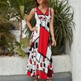 thumbnail image 2 of Vestido Largo Sin Mangas Para Mujer, Abstract Geometrical Traje Informal Para Cumpleaños, Verano, 2 of 5