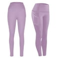 thumbnail image 5 of QATAINLAV Girls Leggings with Pockets High Waisted 7/8 Workout Pants Tummy Control Yoga Pants Kid's Soft Breathable Leggings Purple,4 Years, 5 of 7