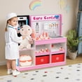 thumbnail image 2 of Costway Play Doctor's Office with Examine Region X-Ray Film ECG Monitor Eye Chart Faucet Pink, 2 of 10