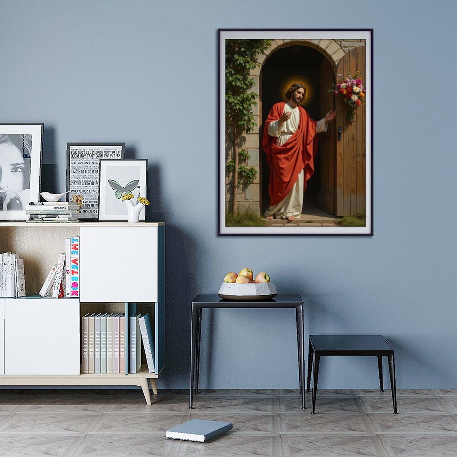 Diamond Art Kit for Adults, Illuminated Figure Red Robe Doorway Diamond Painting for Adults Beginners, DIY Diamond Art Painting Kits, 5D Diamond Painting Crafts for Home Decor 12x16 Frameless
