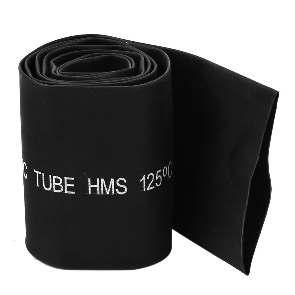600V 125C 35mm Insulated Heat Shrink Tube Shrinkable Hose Black 69cm