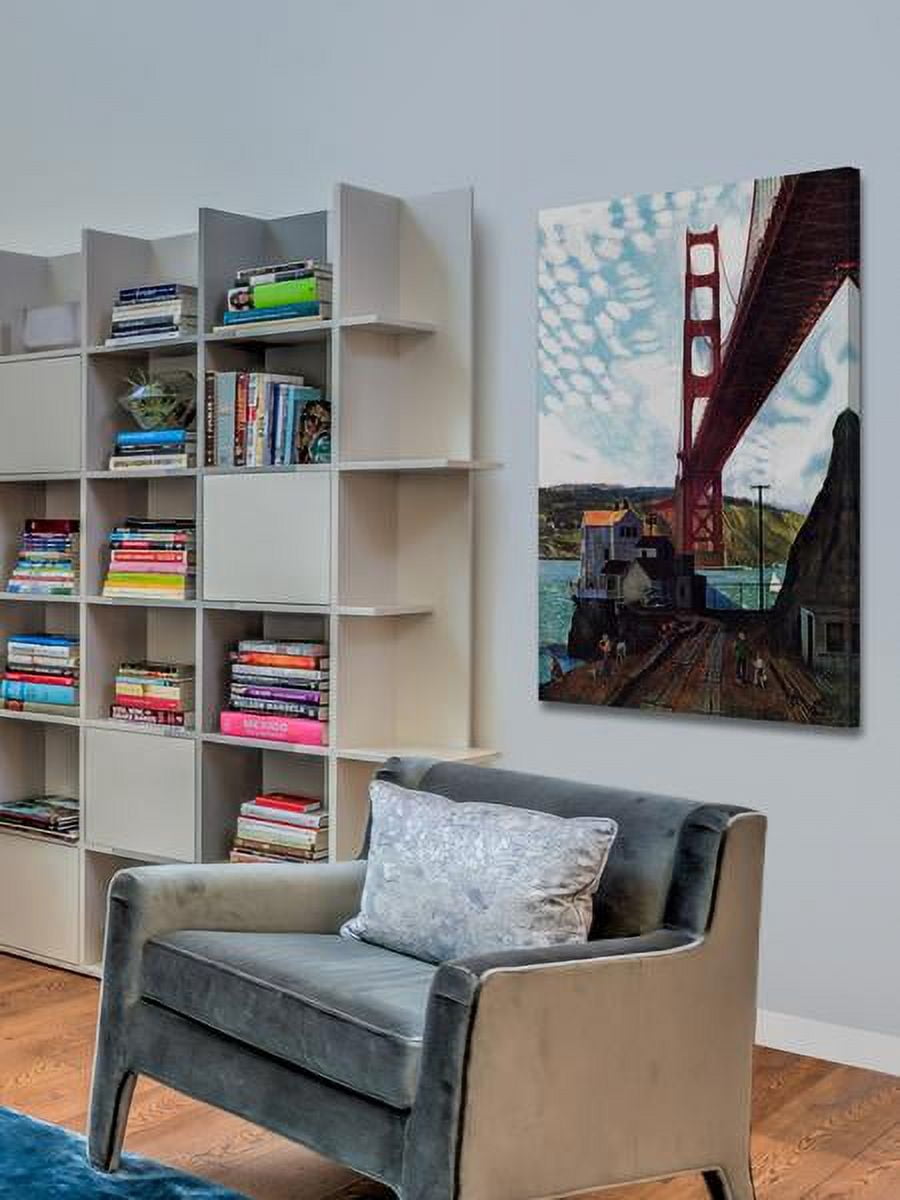"Under the Bridge" Painting Print on Wrapped Canvas