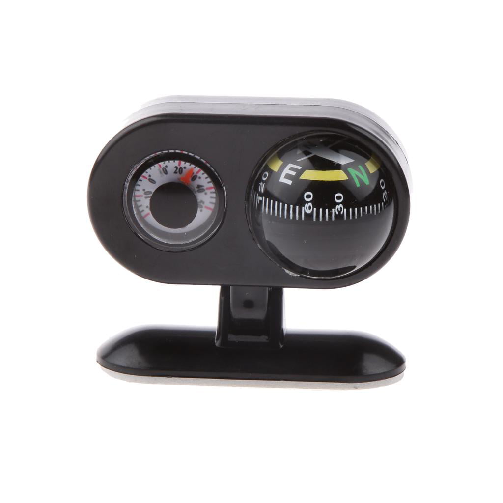 prasku 2 in 1 Removable Car Compass And Thermometer 