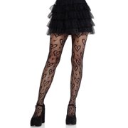 Cherie Heart Net Tights O/s - Black