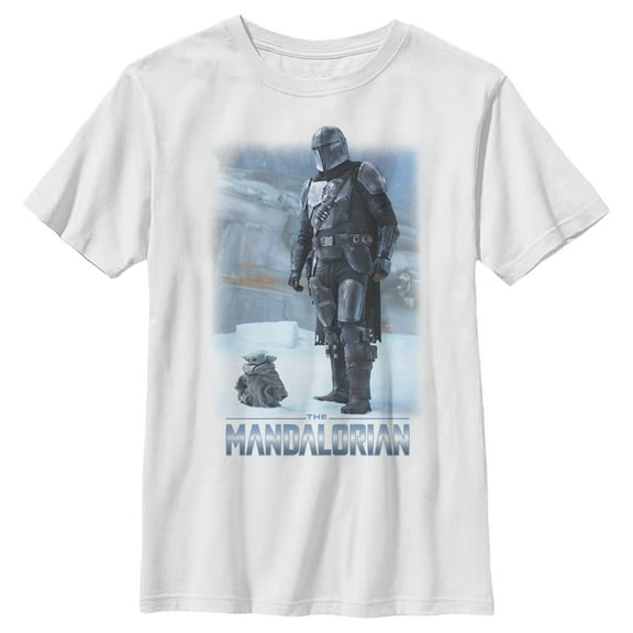 Boy's Star Wars: The Mandalorian Into the Ice Cave Graphic Tee White Small