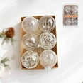 thumbnail image 2 of 6PCS Christmas Ball Ornaments Set - 3.15" Clear Gold Xmas Tree Decorations, Shatterproof Hanging Balls for Holiday Home Decor, 2 of 5
