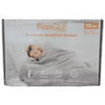 Blanquil Quilted Weighted Small Square Blanket, Gray, 15 lbs