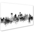 thumbnail image 2 of Trademark Fine Art Michael Tompsett Houston Texas Skyline B&W Canvas Wall Art - 22x32, 2 of 5
