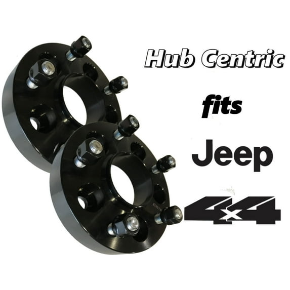 2 Jeep Hub Centric Wheel Spacers Adapters 1.25" Thick 5x4.5" To 5x5 Conversion