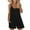 Black, variant on Women's Rompers Coverup Sleeveless Spaghetti Strap Wide Leg Bathing Jumpsuits Beach Summer Relaxed Fit Overalls with Pockets