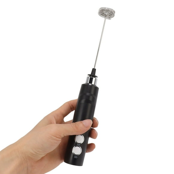 Mini Foam Maker, Stainless Steel Mixing Head Electric Tumbler Stirrer Black TPYE C Charging Port For Home