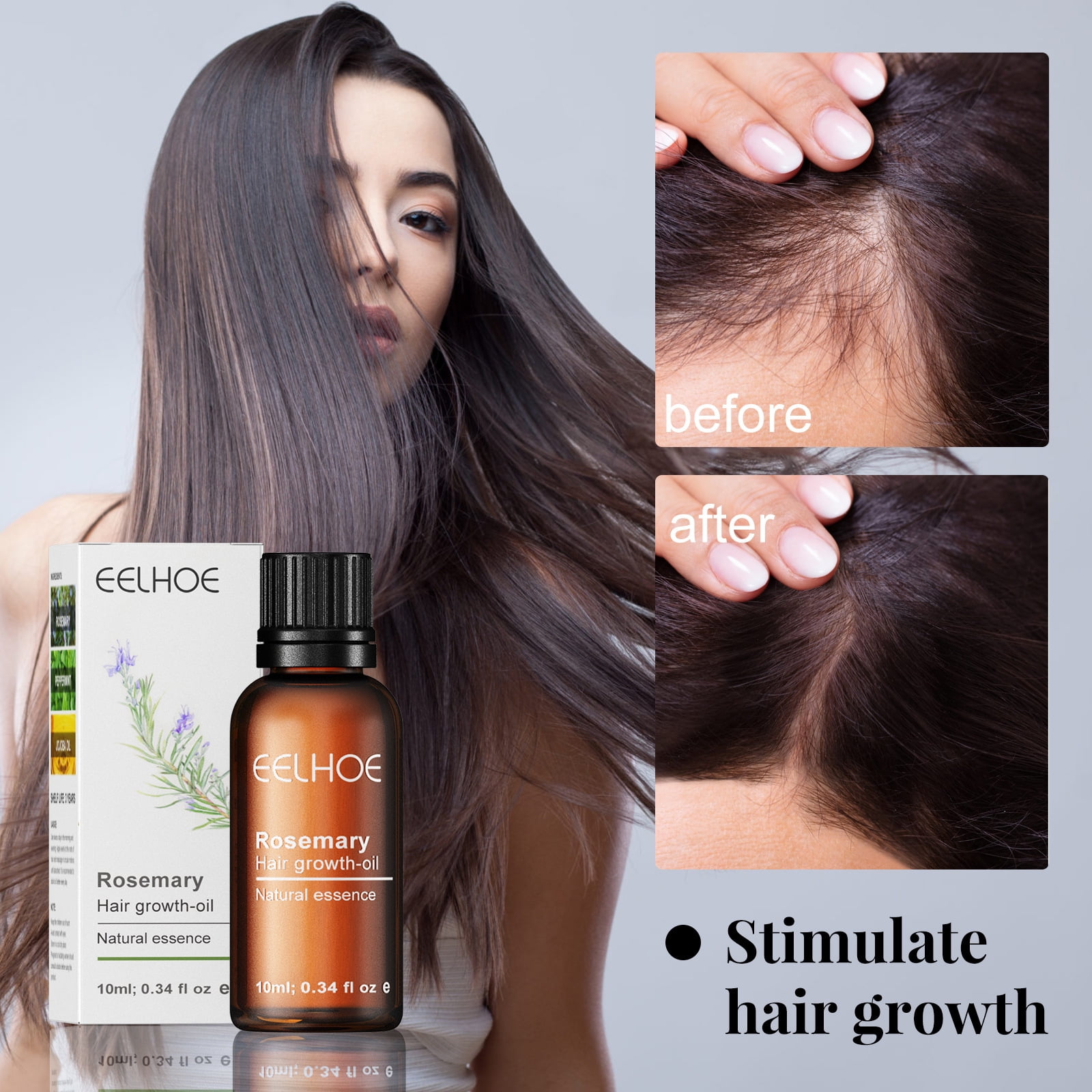 Buy Hair Growth Drops Rosemary Oil, Peptides & Minoxidil Hair Loss