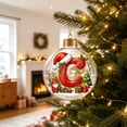 thumbnail image 5 of WWC Letter Christmas Ball Ornament, 2D Acrylic LED Hanging Personalized Letter Ornament, Warm Glowing Christmas Tree Decor for Holiday Party Gift, C, 5 of 6