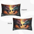 thumbnail image 2 of Daiia Colorful Wave Dragon Head Bedding Waterproof Pillow Protector Zippered Queen – Bed Bug Proof Pillow Encasement-16"x24", 2 of 6