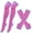 Hot Pink, variant on Womens Striped Knee High Stockings Arm Warmer Fingerless Gloves Set Soft Cozy Cotton Thumb Hole Long Gloves Long Socks for Cosplay Party