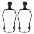 thumbnail image 1 of Kit de arpa de lámpara de 5 pulgadas con remate, soporte de sombra desmontable de 2 juegos, accesorios de iluminación para lámparas de mesa y de pie, negro, 1 of 7