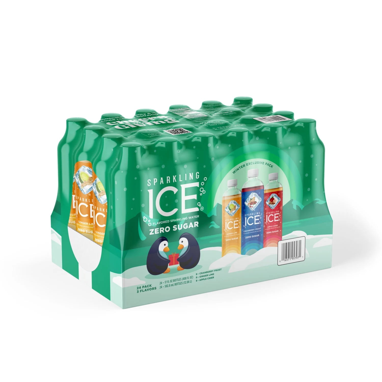 Sparkling Ice Zero Sugar Winter Flavor Variety, 17 Fluid Ounce (24