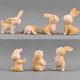 thumbnail image 2 of 7 Piezas Lindo Conejo Conejito Animal Estatuilla Artesanía DIY Miniatura Bonsai Decoración Simple Hogar Gadgets Decoración de Navidad Gris, 2 of 4