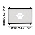 thumbnail image 3 of Retractable No-Drill Indoor Pet Gate Adjustable Width Doorway Barrier for Cats Small Dogs Pressure-Mounted Easy Install Safety Mesh Gate 43.3"×30.7", 3 of 6