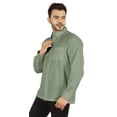 thumbnail image 4 of Bestman Solid Button Down Shirt For Men Long Sleeve With Patch Pocket Formal Business Wear, 4 of 7